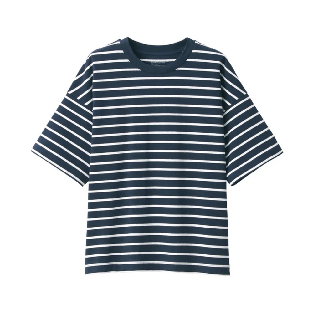Women's Crew Neck Short Sleeve Striped T-Shirt